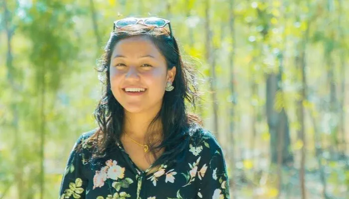 Sweta smiling