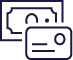Note and credit card icon