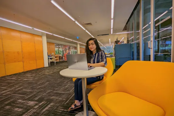 Nishat studying